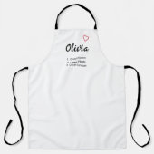 Persoonlijke naamdefinitie schort (Voorkant)