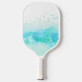 Persoonlijke naamgolven op het strand pickleball paddle (Achterkant)