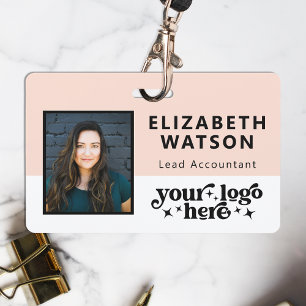 Persoonlijke naamkaart aan een lint Event ID met f Badge