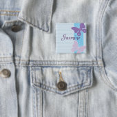 Persoonlijke naamkaart - Butterflies Vierkante Button 5,1 Cm (In situ)