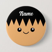 Persoonlijke naamknop met grappige cartoon ronde button 7,6 cm (Voorkant)