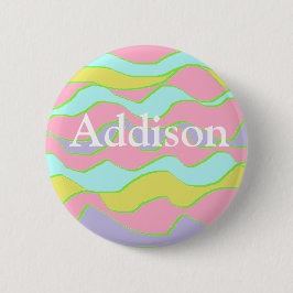 Persoonlijke naamknop ronde button 5,7 cm