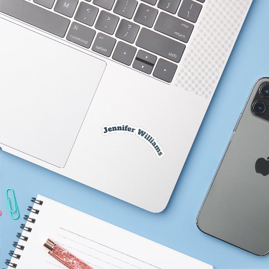 Persoonlijke naamlabels sticker (Laptop met iPhone)
