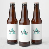 Persoonlijke naammonogram bier etiket (Flessen)