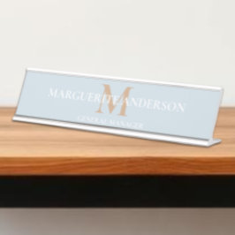 Persoonlijke naammonogram bureau naambordje