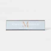 Persoonlijke naammonogram bureau naambordje (Voorkant)