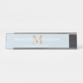 Persoonlijke naammonogram bureau naambordje (Voorkant)