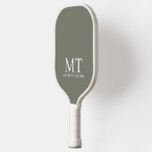 Persoonlijke naammonogram geruit patroon pickleball paddle (Links)
