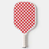 Persoonlijke naammonogram geruite patroon pickleball paddle (Achterkant)