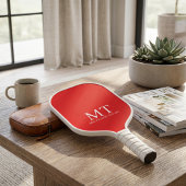 Persoonlijke naammonogram geruite patroon pickleball paddle
