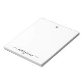 Persoonlijke naammonogram notitieblok (Linkerzijde)