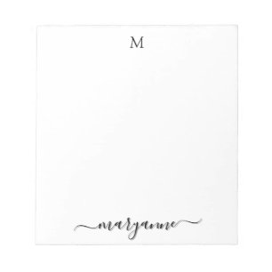 Persoonlijke naammonogram notitieblok