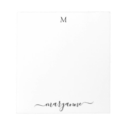Persoonlijke naammonogram notitieblok (Voorkant)