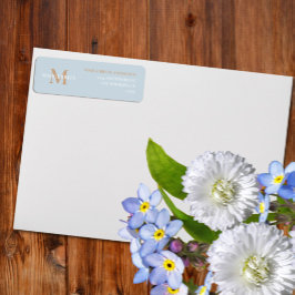 Persoonlijke naammonogram retouradres etiket