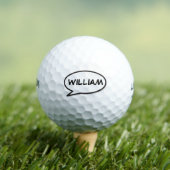Persoonlijke naammonogram spraakballon golfballen (Insitu Shirt)