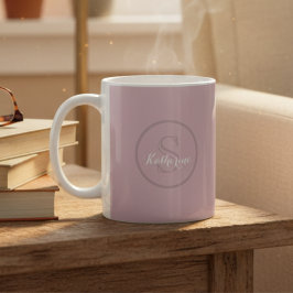 Persoonlijke naammonogram Stof Roze Koffiemok