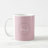 Persoonlijke naammonogram Stof Roze Koffiemok (Links)