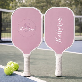 Persoonlijke naammonogram Stof Roze Pickleball Paddle