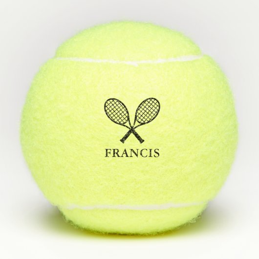 Persoonlijke naammonogram tennisballen (Voorkant)