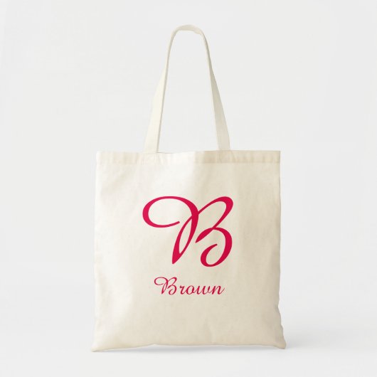 Persoonlijke naammonogram tote bag (Voorkant)