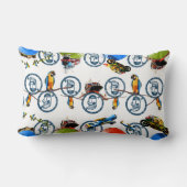 Persoonlijke naammonogram voor David/Boys Lumbar Kussen (Achterkant)