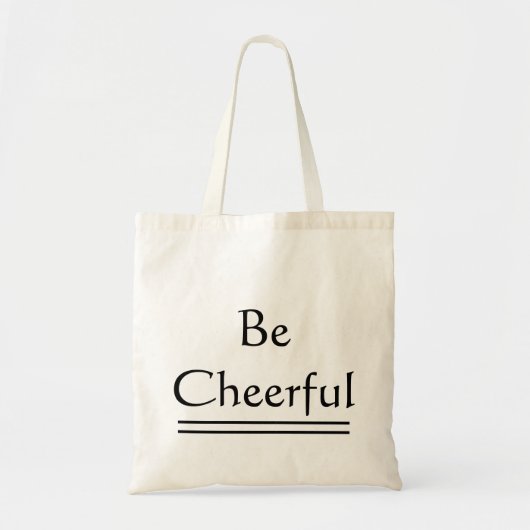 Persoonlijke naammonogram "Wees vrolijk" Tote Bag (Voorkant)