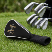 Persoonlijke naammonogram Zwart Golfheadcover