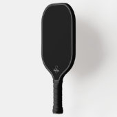 Persoonlijke naammonogram zwart koolstofgrijs pickleball paddle (Links)