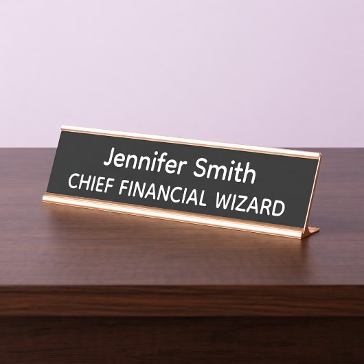 Persoonlijke naamplaat 'Chief Financial Wizard'