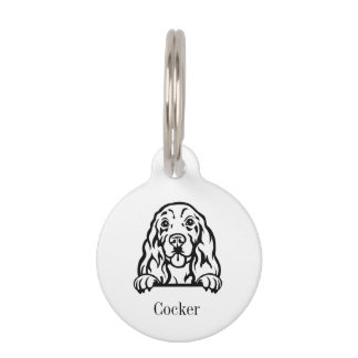 Persoonlijke naamplaat voor Cocker Spaniel hond Huisdierpenning