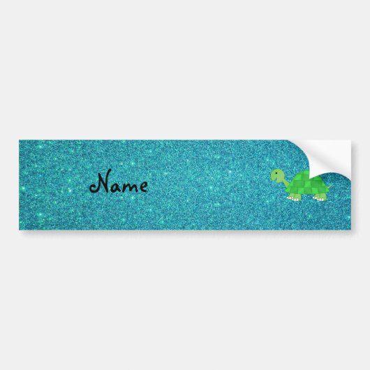 Persoonlijke naamschildpad bumpersticker (Voorkant)