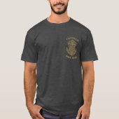 Persoonlijke Naamse Kapitein Anker Boot T-shirt (Voorkant)