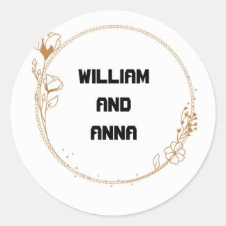 persoonlijke naamstickers ronde sticker