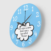 Persoonlijke naamwolk aan een touwtje grote klok (Hoek)