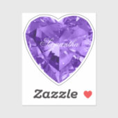 Persoonlijke Nabootsing Glanzende Amethist Paarse Sticker (Vel)