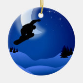 Persoonlijke nachtboarden met Moon Mountain Keramisch Ornament (Voorkant)