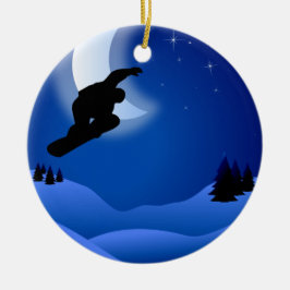 Persoonlijke nachtboarden met Moon Mountain Keramisch Ornament