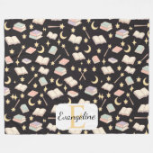 Persoonlijke Nachtlees esthetisch patroon magie Fleece Deken (Voorkant (Horizontaal))