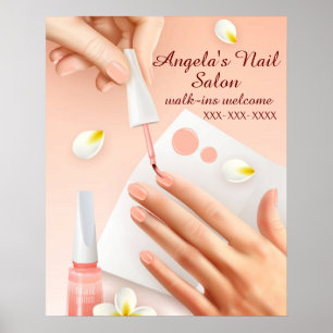 Persoonlijke Nagel Salon Winkel Hand Nagels Foto Poster