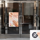 Persoonlijke Nagelsalon Winkel Hand Nagels Afbeeld Raamsticker (Kantoordeur)