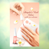 Persoonlijke Nagelsalon Winkel Hand Nagels Afbeeld Raamsticker (Vel 3)