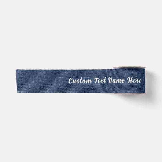 Persoonlijke namaak denim lint aangepaste tekst na (Voorkant)