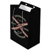 Persoonlijke NAME Herder Rechte Scheermes Kappersz Medium Cadeauzakje (Achterkant Gekanteld)