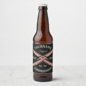 Persoonlijke NAME Scheermes Kapperszaak Bier Etiket (Voorkant)
