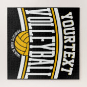 Persoonlijke NAME Volleybal Speler School Team Legpuzzel (Horizontaal)