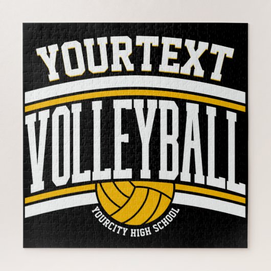 Persoonlijke NAME Volleybal Speler School Team Legpuzzel (Verticaal)