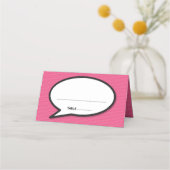 Persoonlijke Namen en Datum Comic Book Pop Art Plaatskaartje (Voorkant)