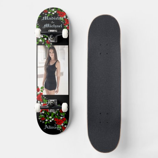 Persoonlijke namen en grote foto's gemaakt persoonlijk skateboard (Voorkant)