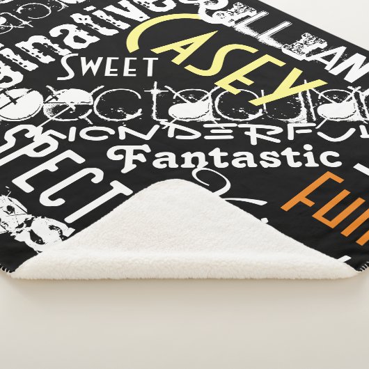 Persoonlijke namen en woorden van liefde in vriend sherpa deken (3/4)