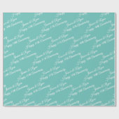 Persoonlijke namen, Gelukkig Jubileum, Licht Blauw Cadeaupapier (Vlak)